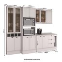 Ver imagem 7 de Cozinha Completa Milla Class 13 Portas 3 Gavetas MDF 280cm Branco