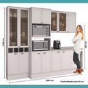 Ver imagem 4 de Cozinha Completa Milla Class 13 Portas 3 Gavetas MDF 280cm Branco