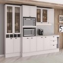 Ver imagem 1 de Cozinha Completa Milla Class 13 Portas 3 Gavetas MDF 280cm Branco