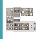 Ver mais imagens de Cozinha Completa Milla Class 13 Portas 3 Gavetas MDF 280cm Branco