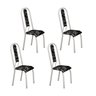 Kit com 04 Cadeiras 105cm X 50cm X 41cm Fortaleza - 1