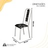 Kit com 04 Cadeiras 105cm X 50cm X 41cm Fortaleza - 3
