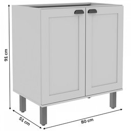 Balcão de Cozinha 2 Portas Verde Mint 1529 - Genialflex - 2
