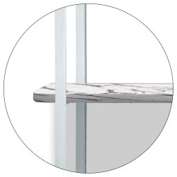Prateleira Tripla Nicho Hone Modelo Industrial Decoração Casa 60x15 Branca/Vulcano - 4