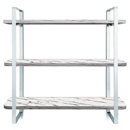 Prateleira Tripla Nicho Hone Modelo Industrial Decoração Casa 60x15 Branca/Vulcano - 3