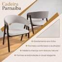 Ver imagem 5 de Cadeira Parnaíba Madeira Maciça Estofado em Linho Bege