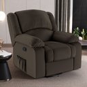 Ver imagem 6 de Poltrona do Papai Reclinável Sala de Cinema Madrid Glider Manual Giratória Massagem USB PU Marrom G2