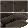 Poltrona do Papai Reclinável Sala de Cinema Madrid Glider Manual Giratória Massagem USB PU Marrom G2 - 8