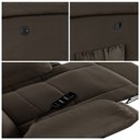 Ver mais imagens de Poltrona do Papai Reclinável Sala de Cinema Madrid Glider Manual Giratória Massagem USB PU Marrom G2