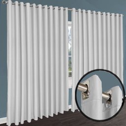 cortina blackout para quarto sala 5,50 x 2,60 Turin branco - 6