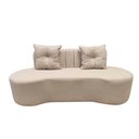 Ver imagem 3 de Sofá 3 Lugares Orgânico Curvo Madrid 180cm Bouclé Bege