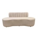 Ver imagem 4 de Sofá 3 Lugares Orgânico Curvo Madrid 180cm Bouclé Bege