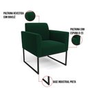 Ver imagem 4 de Namoradeira e 2 Poltronas Industrial Preto Marisa Bouclê Verde D03 - D’Rossi