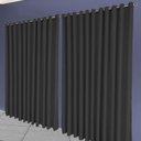 Ver imagem 1 de cortina blackout Napoli de quarto sala 5,50 x 2,90 preto