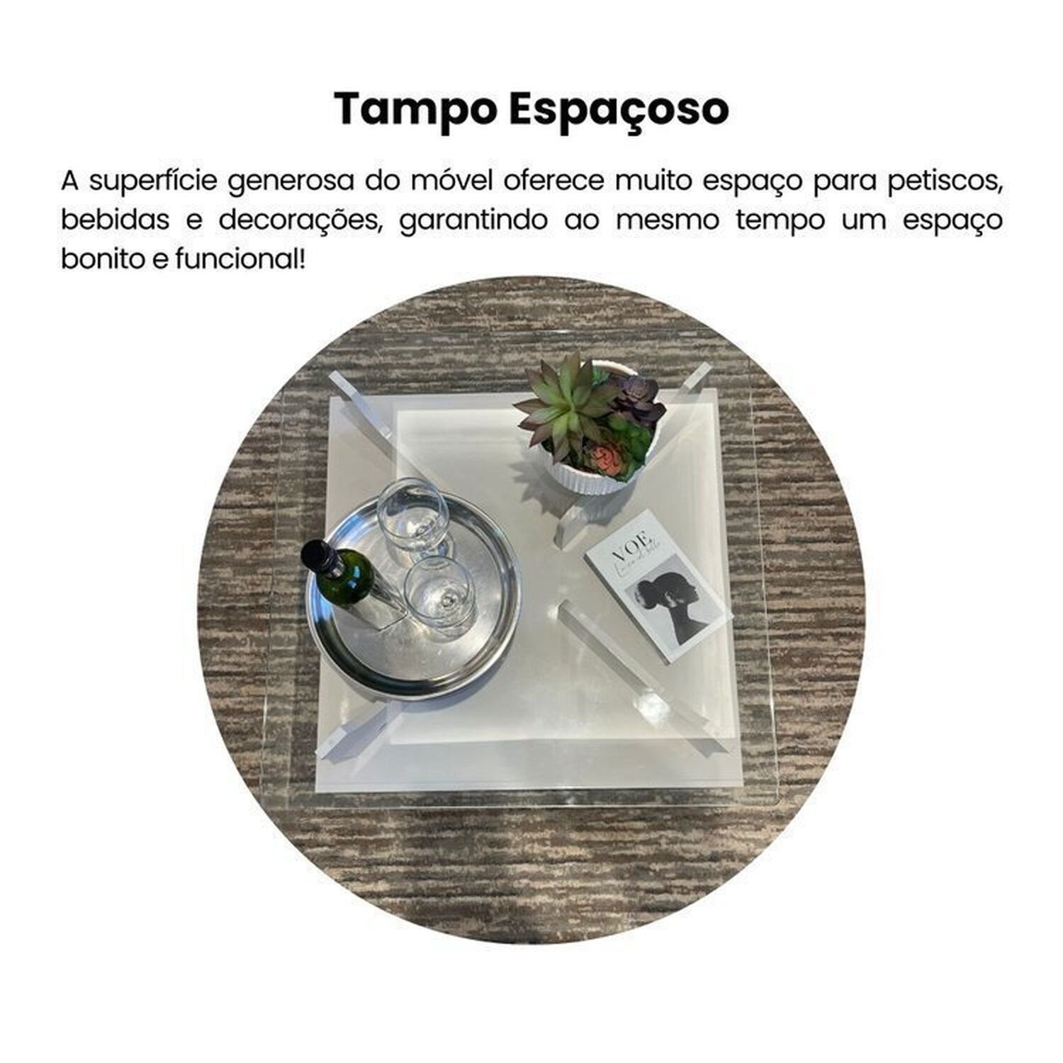 Kit para Sala de Estar Rack e Mesa de Centro e Aparador Saturno - 18