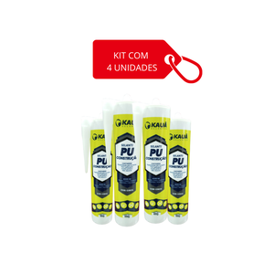Kit com 4 Selantes Pu Construção Cinza 400g | Kauã