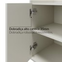 Ver imagem 7 de Buffet Munique 1.60 4 Portas com Pés em Madeira Maciça Off White Cerejeira Nevaska
