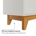 Ver imagem 6 de Buffet Munique 1.60 4 Portas com Pés em Madeira Maciça Off White Cerejeira Nevaska