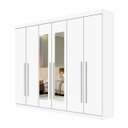 Ver imagem 1 de Guarda-Roupa Casal com Espelho, 6 Portas e 6 Gavetas da Vinci Plus D'Doro Móveis - Branco D'Doro