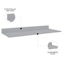 Ver imagem 3 de Tampo para Balcão de Cozinha 160cm Mdp Cinza Claro - Lumil