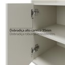 Ver imagem 7 de Buffet 4 Portas com Pés em Madeira Maciça Munique Off White/Nevaska/Cerejeira