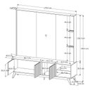 Ver imagem 4 de Estante Home Theater para TV até 75 Polegadas Ripado com LED e Espelho 100% MDF e Pés em Madeira Maciça 190,5CMX179CM Linha Açaí Marrom