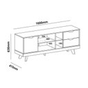 Ver imagem 4 de Kit para Sua Sala de Estar Rack e Mesa de Centro e Mesa Lateral de Apoio Michigan Marrom 100% MDF