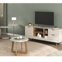 Ver imagem 1 de Kit para Sua Sala de Estar Rack e Mesa de Centro e Mesa Lateral de Apoio Michigan Marrom 100% MDF