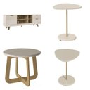 Ver imagem 2 de Kit para Sua Sala de Estar Rack e Mesa de Centro e Mesa Lateral de Apoio Michigan Marrom 100% MDF