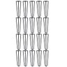 Kit 20 Pés de Metal 25 CM Hairpin Legs Mesas de Centro Puffs Preto - 1