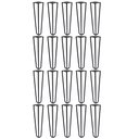Ver imagem 1 de Kit 20 Pés de Metal 25 CM Hairpin Legs Mesas de Centro Puffs Preto