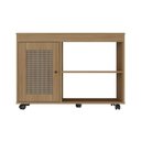 Ver imagem 7 de Kit para Sala de Estar Rack e Mesa de Centro e Mesa de Lateral de Apoio Sampa Marrom 100% MDF