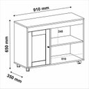 Ver imagem 3 de Kit para Sala de Estar Rack e Mesa de Centro e Mesa de Lateral de Apoio Sampa