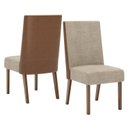 Ver imagem 2 de Kit com 02 Cadeiras de Jantar Anne 47cm Marrom/Nature/Caramelo/Creme