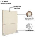 Ver imagem 4 de Cabeceira Solteiro 100 Cm com Frame Luna Suede Bege Artte