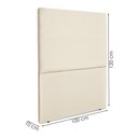 Ver imagem 3 de Cabeceira Solteiro 100 Cm com Frame Luna Suede Bege Artte