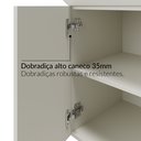 Ver imagem 3 de Buffet para Sala de Jantar 4 Portas com Pés de Madeira Maciça Suécia Off White/Nevaska/Cerejeira