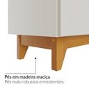 Ver mais imagens de Buffet para Sala de Jantar 4 Portas com Pés de Madeira Maciça Suécia Off White/Nevaska/Cerejeira