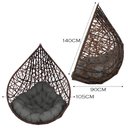 Ver imagem 3 de Cadeira Balanço Ninho Suspenso Gota Tramado com Almofada Impermeável Acesse Móveis