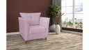 Ver imagem 3 de Poltrona Decorativa Isis Suede Rose Pés Madeira Ms Decor