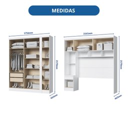 Guarda-roupa Modulado Casal 10 Portas 3 Gavetas - 7