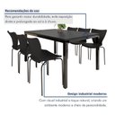 Ver imagem 6 de Conjunto Sala de Jantar 6 Lugares Retangular Tampo MDF 160x85cm Mesa Smart com Cadeiras Mono Preto