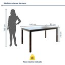 Ver imagem 4 de Conjunto Sala de Jantar 6 Lugares Retangular Tampo MDF 160x85cm Mesa Smart com Cadeiras Mono Preto