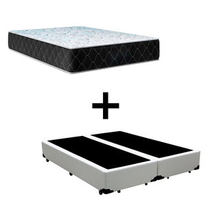 Cama Box Casal 138 Bipartido Tecido Sintético Branco com Colchão Marrocos - Poliéster - Espuma D33 3