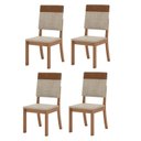 Ver imagem 2 de Kit 4 Cadeiras Estofadas para Mesa de Jantar Milla Plus