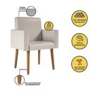 Ver imagem 4 de Kit 6 Poltronas Nina Decorativa Recepção Sala Oferta Courino Cor:courino Bege