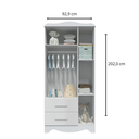Ver imagem 3 de Guarda Roupa Infantil Peroba Clara 3 Portas 2 Gavetas Branco