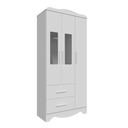 Ver imagem 4 de Guarda Roupa Infantil Peroba Clara 3 Portas 2 Gavetas Branco