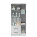 Ver imagem 5 de Guarda Roupa Infantil Peroba Clara 3 Portas 2 Gavetas Branco