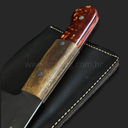 Ver imagem 3 de Cutelo Artesanal Sg em Aço Inox 3mm - Cabo em Resina com Bainha:10'' (25cm)